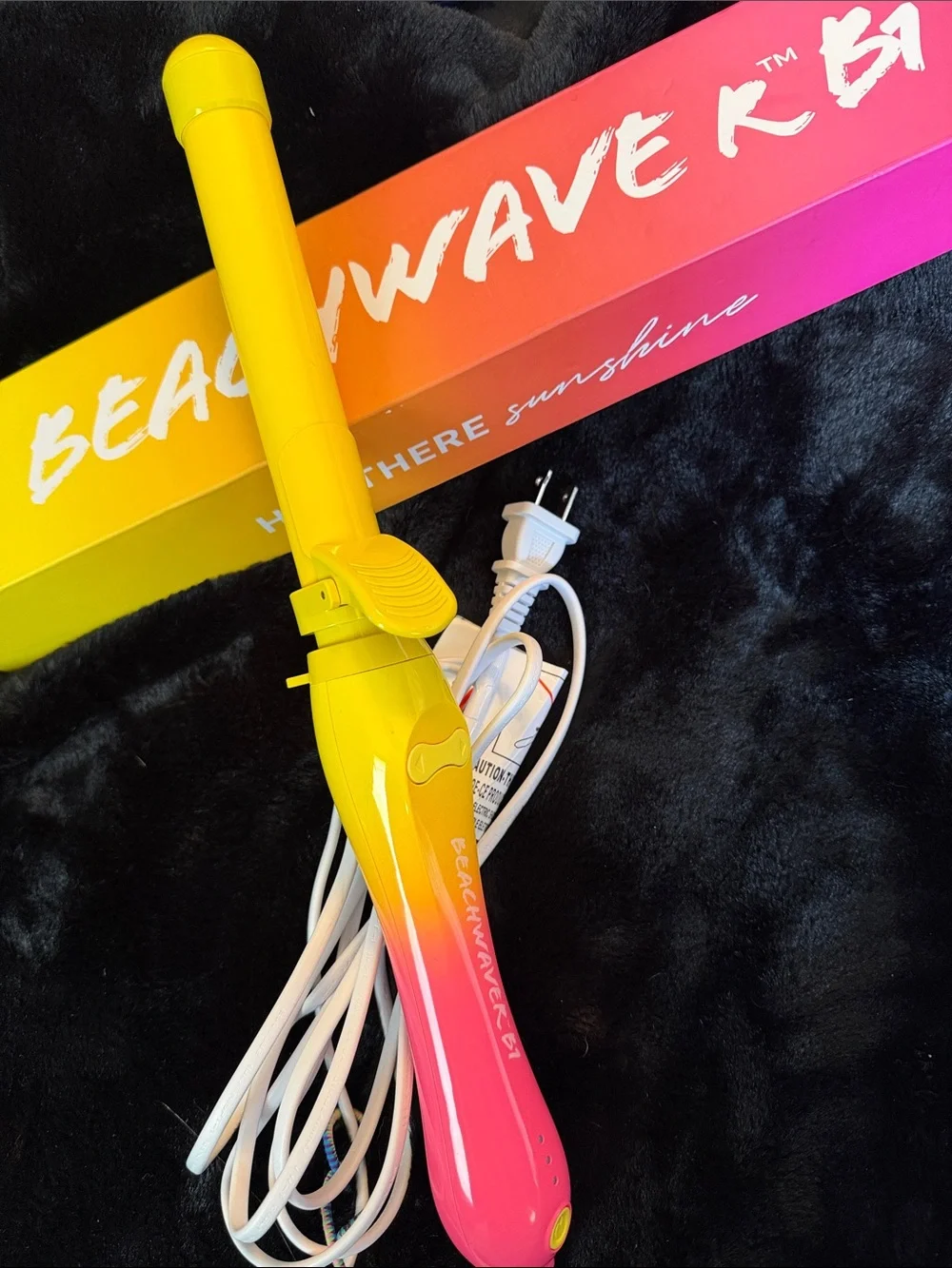 Rare Color! The Beachwaver Co. B1 Pink to Yellow Ombre Beachwaver Curling Iron-